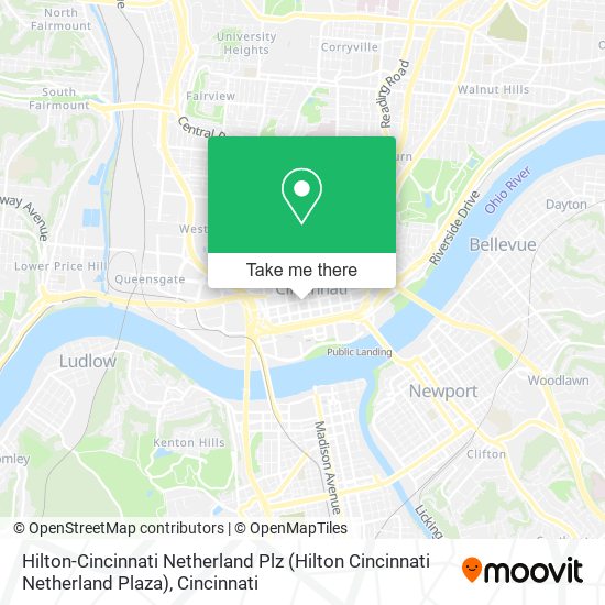 Hilton-Cincinnati Netherland Plz map