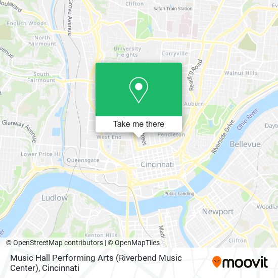 Mapa de Music Hall Performing Arts (Riverbend Music Center)