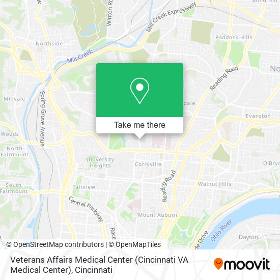 Veterans Affairs Medical Center (Cincinnati VA Medical Center) map