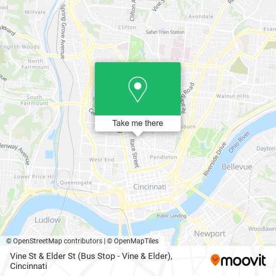 Mapa de Vine St & Elder St (Bus Stop - Vine & Elder)
