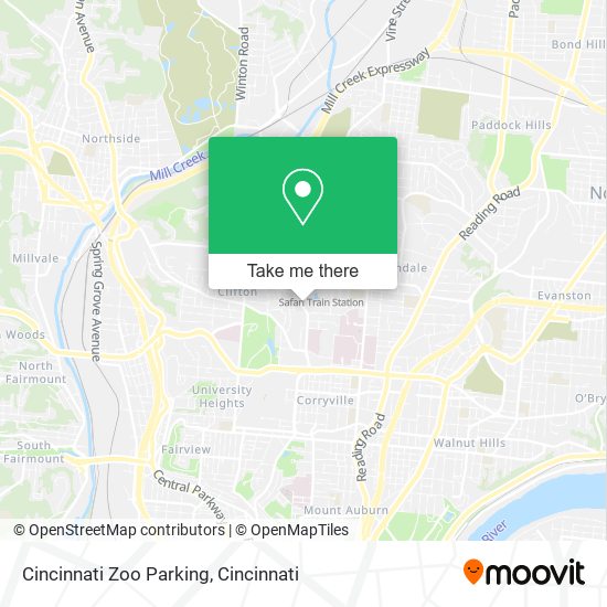 Cincinnati Zoo Parking map