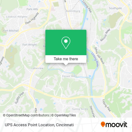 Mapa de UPS Access Point Location