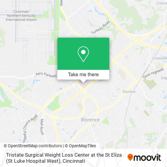 Mapa de Tristate Surgical Weight Loss Center at the St Eliza (St Luke Hospital West)