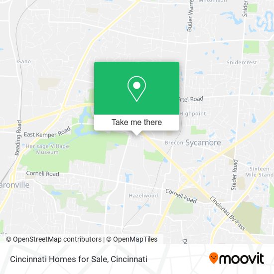 Cincinnati Homes for Sale map