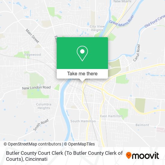 Mapa de Butler County Court Clerk (To Butler County Clerk of Courts)