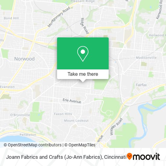 Mapa de Joann Fabrics and Crafts (Jo-Ann Fabrics)