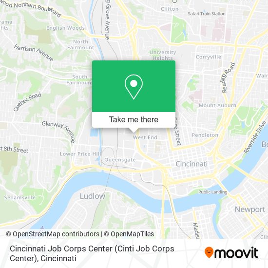 Mapa de Cincinnati Job Corps Center