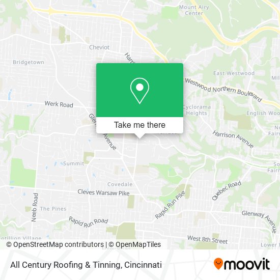 All Century Roofing & Tinning map