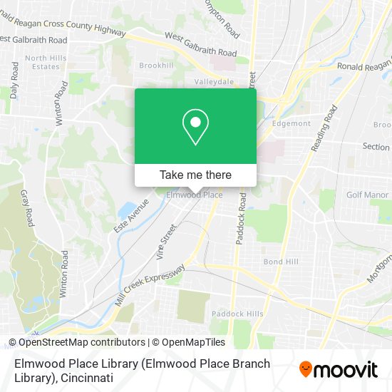 Elmwood Place Library map