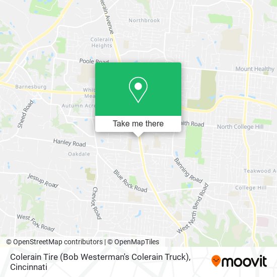 Colerain Tire (Bob Westerman's Colerain Truck) map