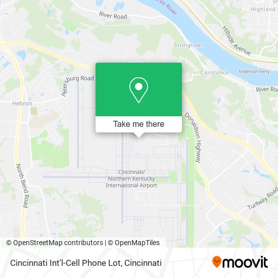 Cincinnati Int'l-Cell Phone Lot map