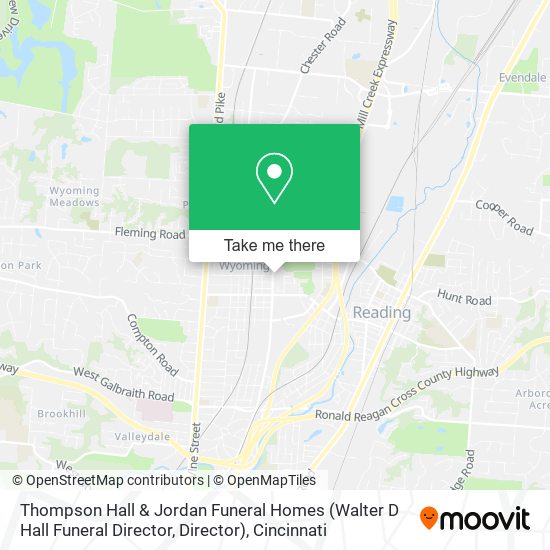 Thompson Hall & Jordan Funeral Homes (Walter D Hall Funeral Director, Director) map