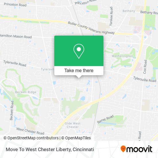 Mapa de Move To West Chester Liberty