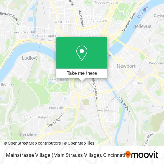 Mapa de Mainstrasse Village (Main Strauss Village)