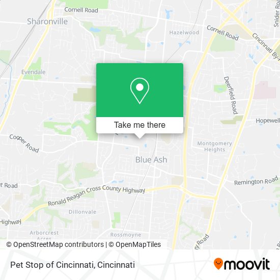 Mapa de Pet Stop of Cincinnati