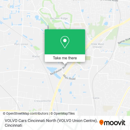 Mapa de VOLVO Cars Cincinnati North (VOLVO Union Centre)