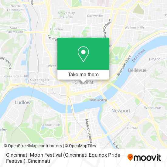 Cincinnati Moon Festival (Cincinnati Equinox Pride Festival) map