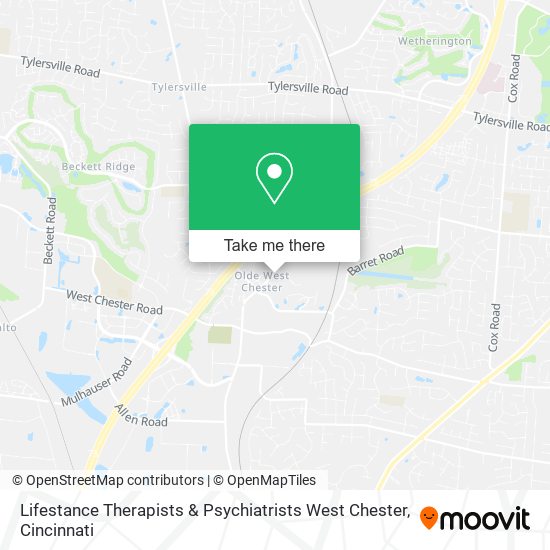 Lifestance Therapists & Psychiatrists West Chester map