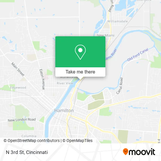 N 3rd St map