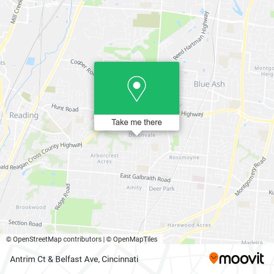 Antrim Ct & Belfast Ave map