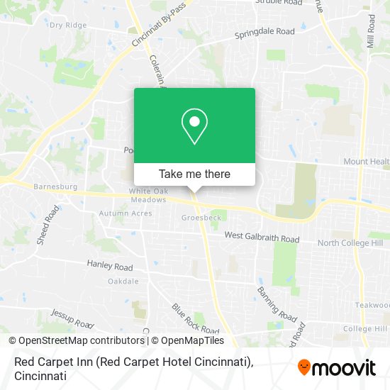 Mapa de Red Carpet Inn (Red Carpet Hotel Cincinnati)