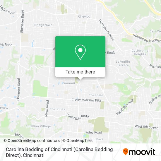 Carolina Bedding of Cincinnati (Carolina Bedding Direct) map