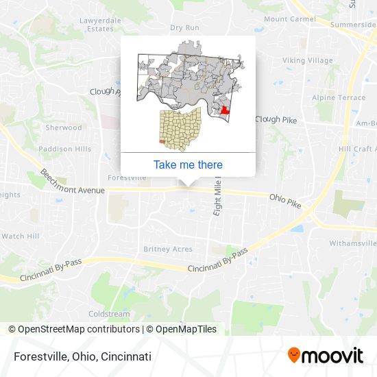 Forestville, Ohio map