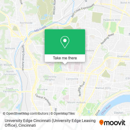 University Edge Cincinnati (University Edge Leasing Office) map