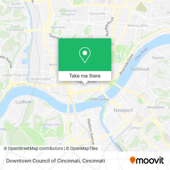 Downtown Council of Cincinnati map