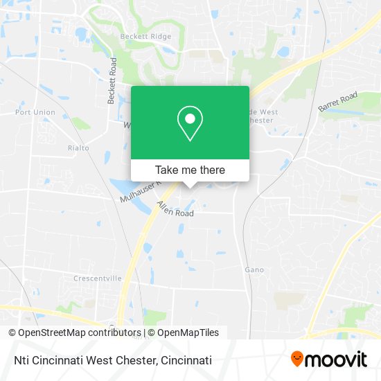 Nti Cincinnati West Chester map