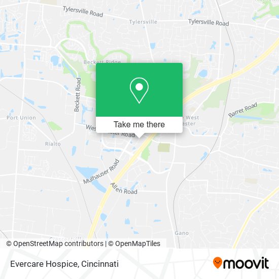 Evercare Hospice map