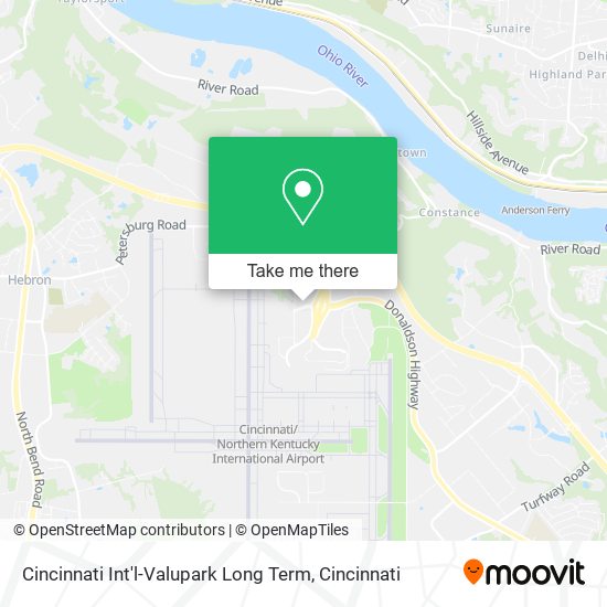 Mapa de Cincinnati Int'l-Valupark Long Term