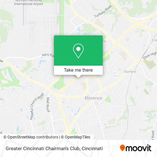 Greater Cincinnati Chairman's Club map