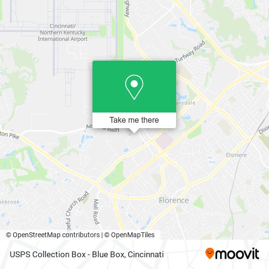 Mapa de USPS Collection Box - Blue Box