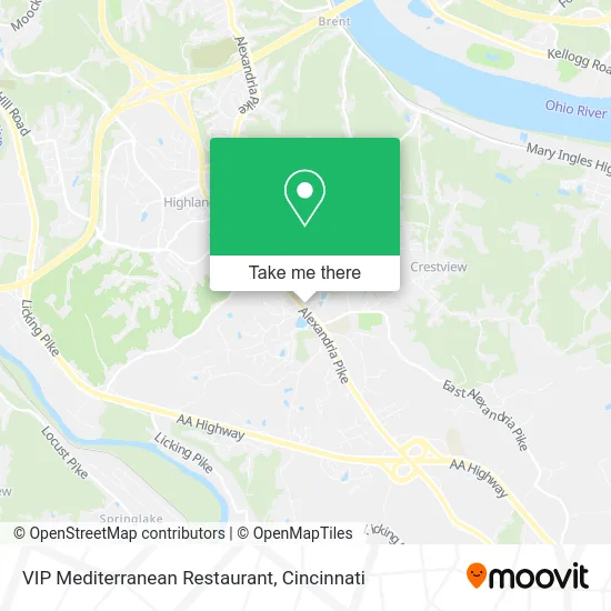 VIP Mediterranean Restaurant map