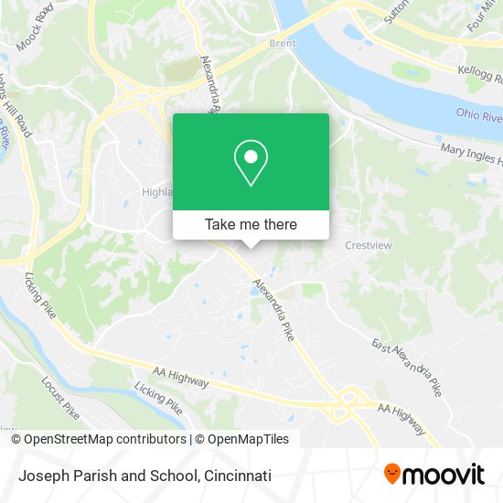 Joseph Parish and School map