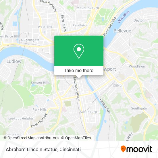 Abraham Lincoln Statue map