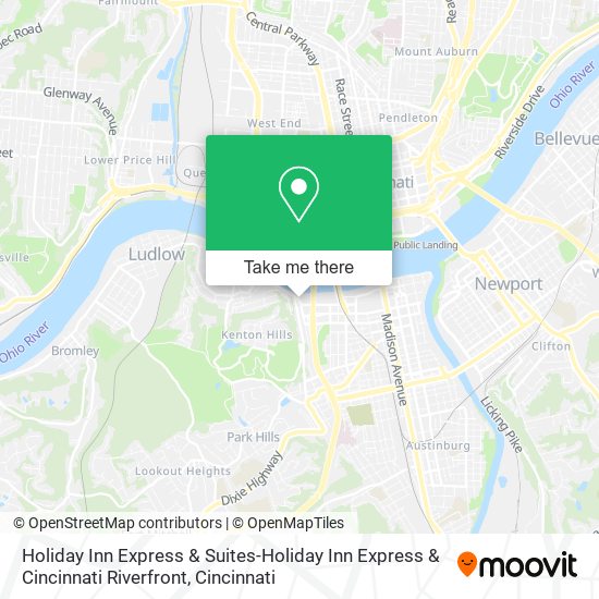 Mapa de Holiday Inn Express & Suites-Holiday Inn Express & Cincinnati Riverfront