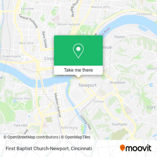 First Baptist Church-Newport map
