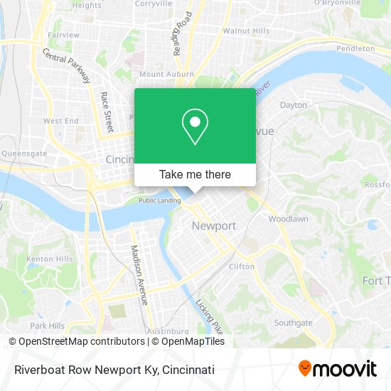 Mapa de Riverboat Row Newport Ky