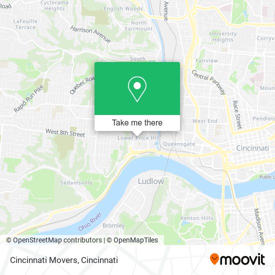 Mapa de Cincinnati Movers