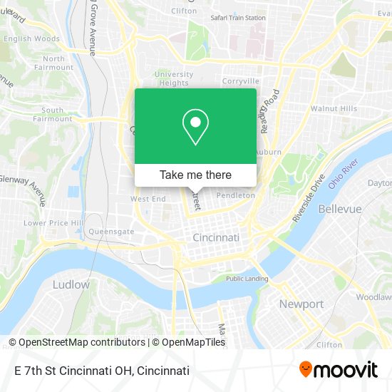 E 7th St Cincinnati OH map