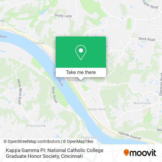 Mapa de Kappa Gamma PI: National Catholic College Graduate Honor Society