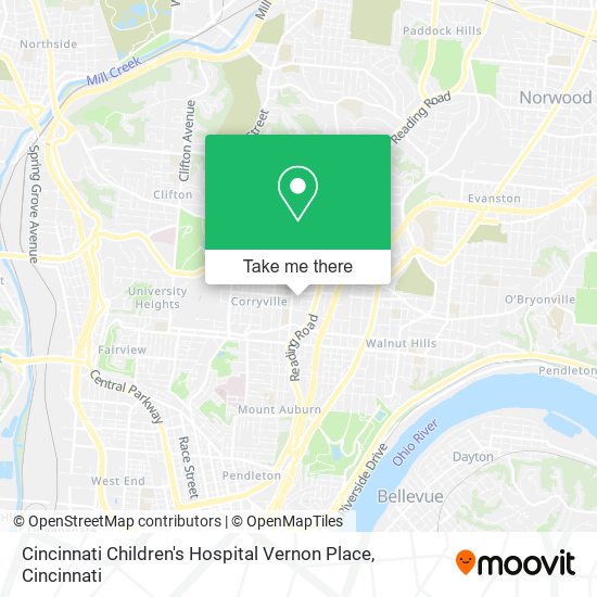 Mapa de Cincinnati Children's Hospital Vernon Place