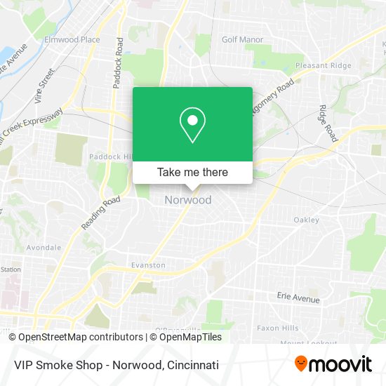 VIP Smoke Shop - Norwood map