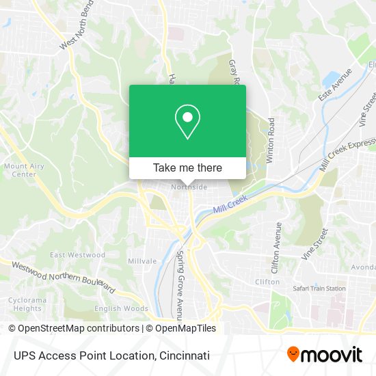 UPS Access Point Location map