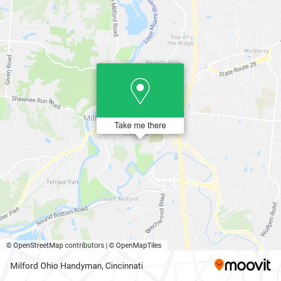 Mapa de Milford Ohio Handyman