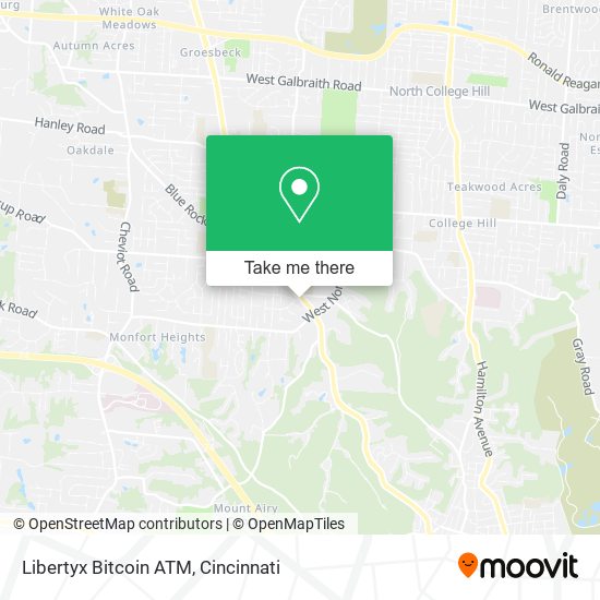 Mapa de Libertyx Bitcoin ATM