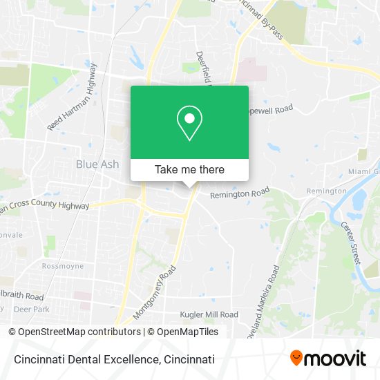 Cincinnati Dental Excellence map