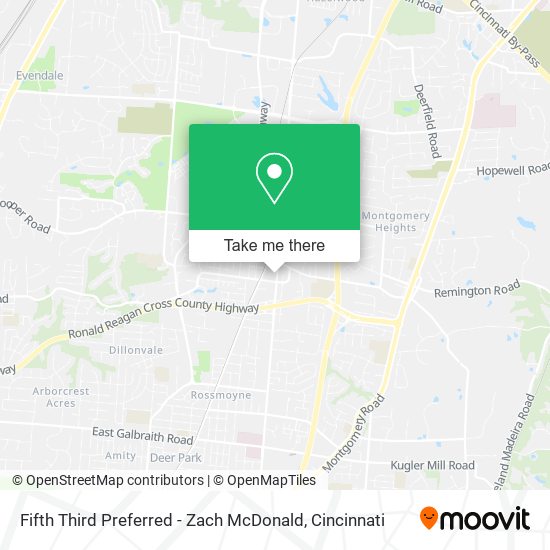 Mapa de Fifth Third Preferred - Zach McDonald